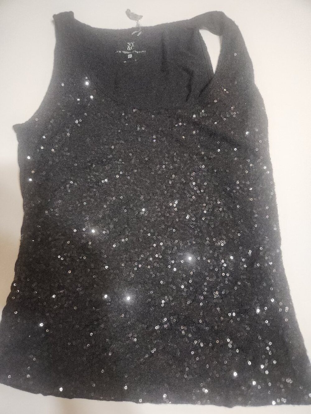 Black Sequin tank top